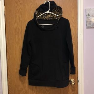 BLACK // CHEETAH SWEATER